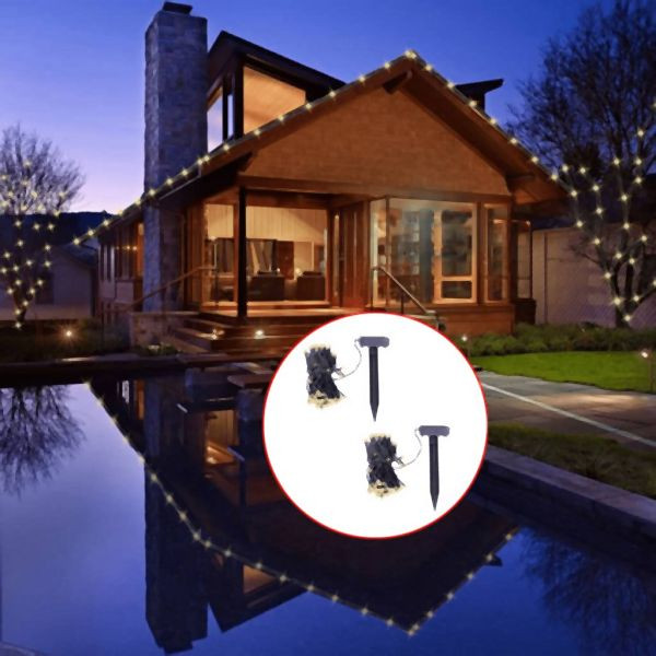 vidaXL Solar-Lichterketten 2 Stk. LED Warmweiß, vielseitig, 274770