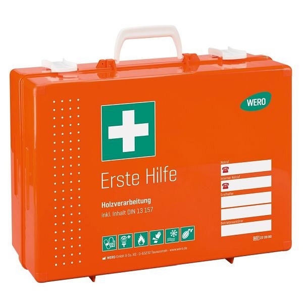 WERO Erste Hilfe Koffer Holzverarbeitung inklusive DIN 13157 in Werotop 450, 220980