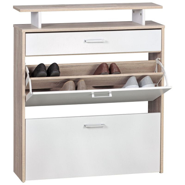 Wohnling Schuhkipper Holz 80x95x24 cm Modern Sonoma Eiche, WL1.794