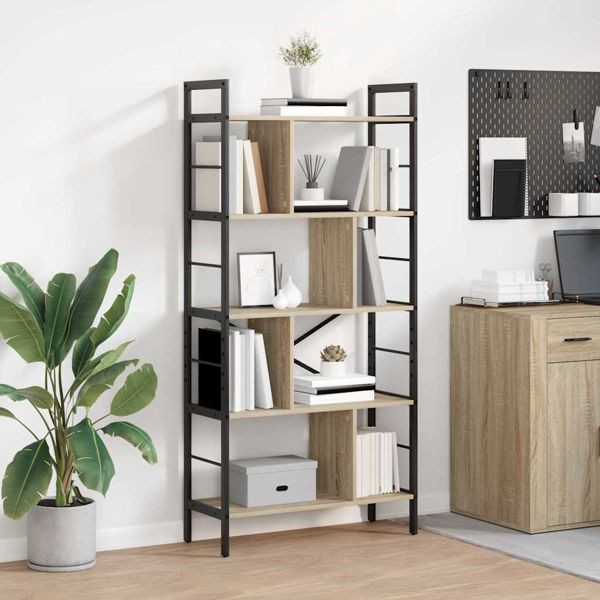 vidaXL Bücherregal Sonoma-Eiche 75 x 30 x 156 cm Holzwerkstoff, 883959