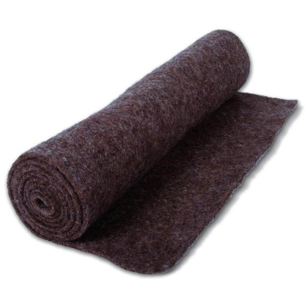 NOOR Schutzmatte aus Schafwolle Unkraut & Winterschutz, Größe etwa 50 x 150cm Farbe: grau/braun, 155002-2