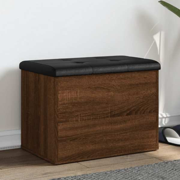 vidaXL Sitzbank mit Stauraum Braun Eiche 62x42x45 cm Holzwerkstoff, 835046