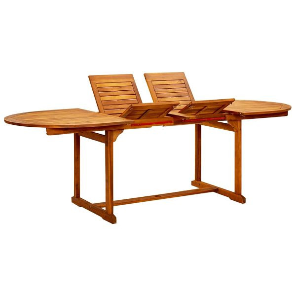 vidaXL Garten-Esstisch (160-240)x100x75 cm Massivholz Akazie, 316565