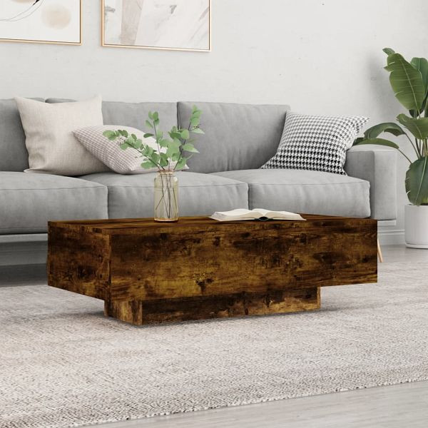 vidaXL Couchtisch Räuchereiche 100x49,5x31 cm Holzwerkstoff, 833893