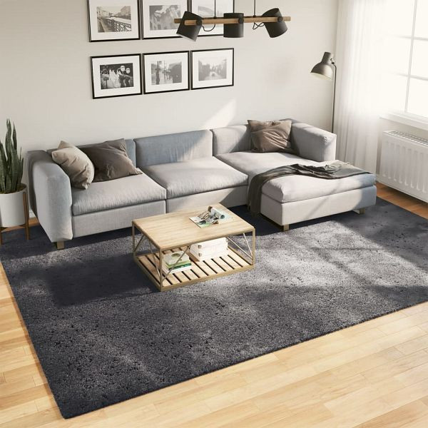 vidaXL Teppich HUARTE Kurzflor Weich und Waschbar Anthrazit 240x340 cm, 375007