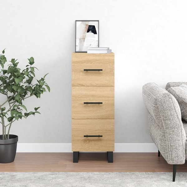 vidaXL Sideboard Sonoma-Eiche 34,5x34x90 cm Holzwerkstoff, 828631
