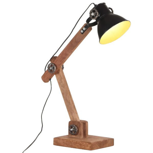 vidaXL Schreibtischlampe Industriestil Schwarz Rund 58x18x90 cm E27, 320553