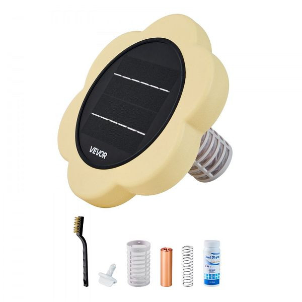 VEVOR Solar-Poolionisator 170343 L, Chlorfreier Wasserreiniger & -filter, Blütenblattdesign, Kupferanode & Zubehör, TYNYCLZFSQDHQ59ZZ001V0