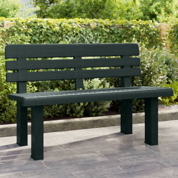 vidaXL Gartenbank Grün 110x52x71 cm Polypropylen, 4009381