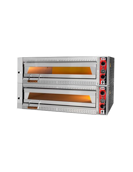 GMG Pizzaofen Maxima S, 6+6x Ø 35cm, 16 kW 400V, stapelbar, mit Schamottsteinboden, 2 Backkammern, PEF10570 S-DE