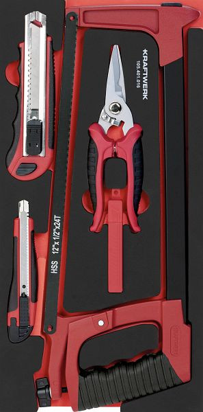 Kraftwerk PRO LINE EVA Schneidwerkzeug 21-tlg. 20x40 Einlage, 105.401.016