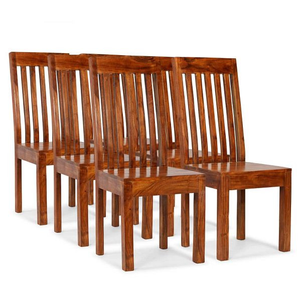 vidaXL Esszimmerstühle 6 Stück Massivholz mit Palisander-Finish, 275274
