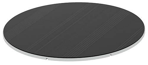 Bedrunka+Hirth Drehteller ohne Arretierung, mit Riffelgummiauflage Ø 500 mm, Maße in mm (BxT): 500 x 500, 07.60.37OA