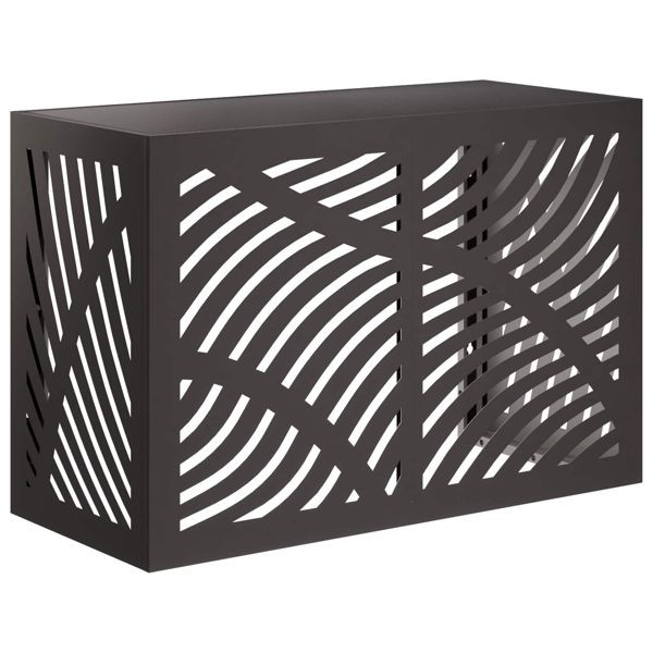 vidaXL Klimaanlagenabdeckung Schwarz 90 x 40 x 60 cm Stahl, 8014094