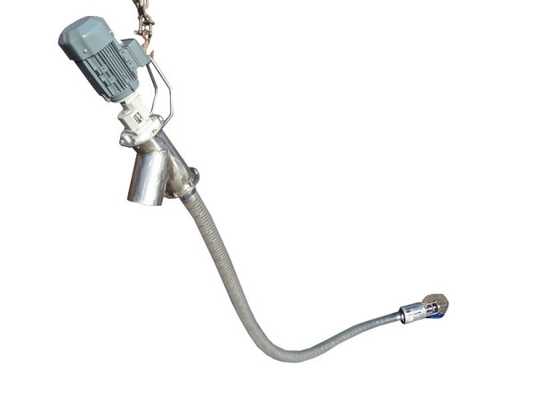 AGRIS Schneckenförderer INOX 1000 kg, 5m PVC-Lebensmittel-Schlauch, weiß, SFINOX7506