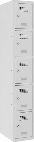 Eurobox Garderobenspind, 1 Abteil 5 Fächer, 300 mm, 0300-030105