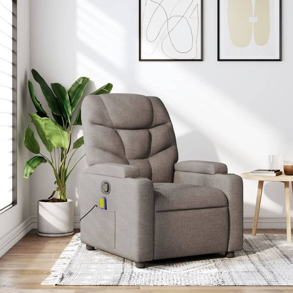 vidaXL Massagesessel Taupe Stoff, Füllmaterial: Schaumstoff, PP-Faser, 372461