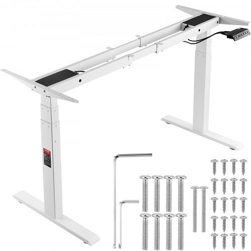 VEVOR Schreibtisch Gestell mit Doppelmotor, 65-129 cm und Länge 110-178 cm, verstellbares Tischgestell, 3 Positionen (nur Gestell), SJZDZBS64129KY2T8V2