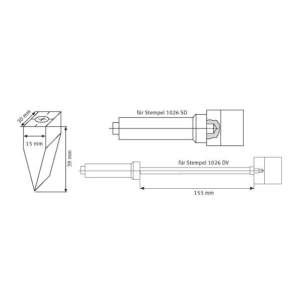 Schweißkraft Ersatz-Kohle 30“, gebohrt mit M 10 Gewinde für 1026 DV und 1026 SD, 1231026AD