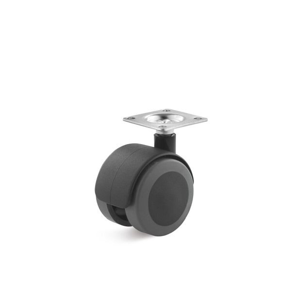 Torwegge Apparate Doppelrolle, VE: 20 Stück, Tragfähigkeit 50 kg, Rad-Ø 50 mm, Radbreite 16 mm, Gesamtbauhöhe 70 mm, 0029816