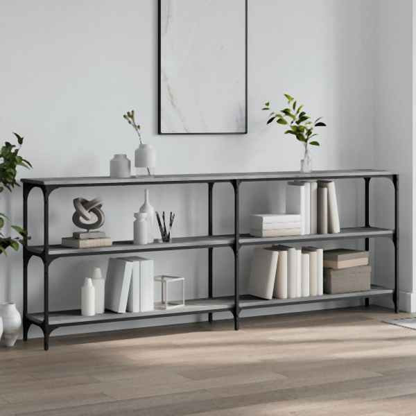 vidaXL Konsolentisch Grau Sonoma 200x29x75 cm Holzwerkstoff, 834113