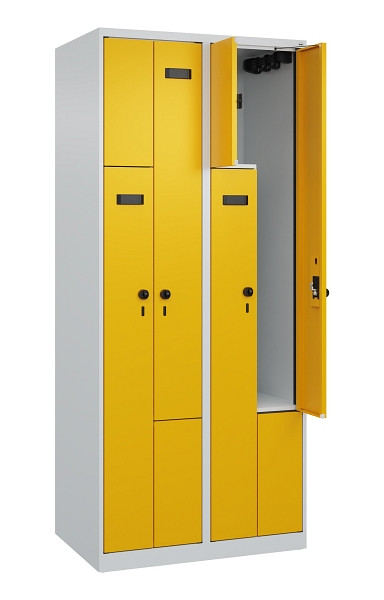 C+P Z-Spind Evolo PLUS, 4 Fächer, 1850x800x500mm, 7035/1004, Drehriegel, 049003-224 S10001