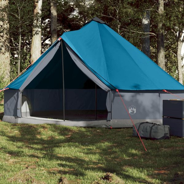 vidaXL Tipi-Familienzelt 6 Personen Blau Wasserdicht, 94586