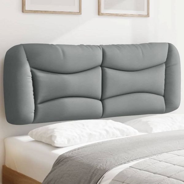 vidaXL Kopfteil-Kissen Hellgrau 140 cm Stoff, stilvoll, 374576