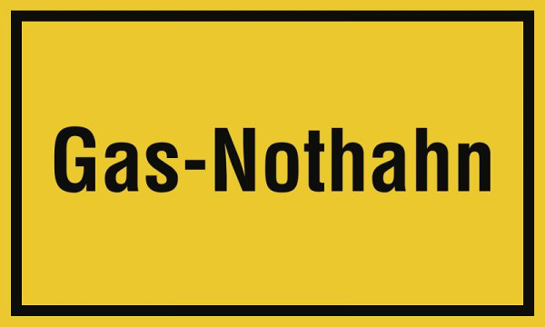 Moedel Gas-Nothahn, Kunststoff, 250x150 mm, 60415, 4060081025060
