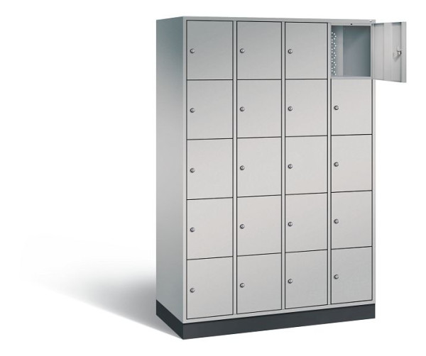 C+P Schließfachschrank Intro, H1950xB1220xT490mm, Farbe: Weißaluminium, 8570-401 S10101