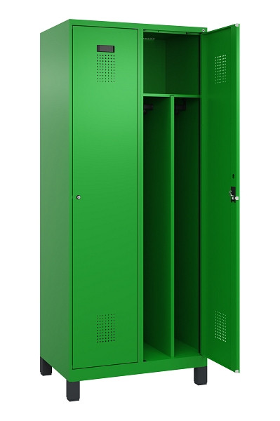 C+P Spind Evolo PLUS, mit Füßen, 2 Abteile, 1950x800x500mm, 6037/6037, Verschluss Zylinderschloss, 049010-22F S10053