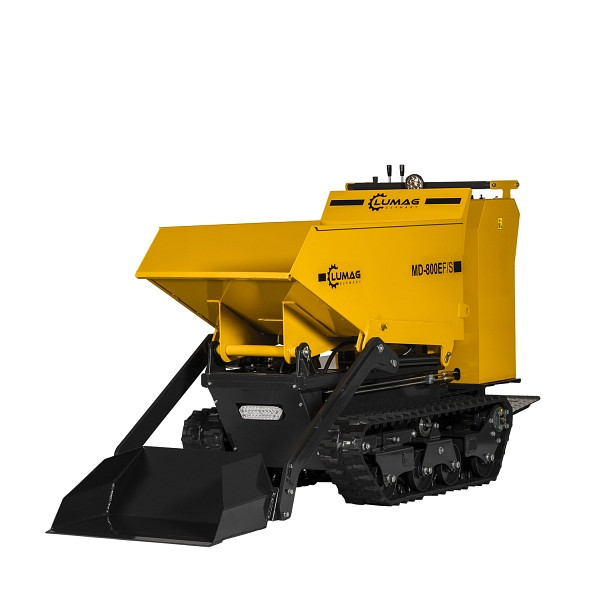 LUMAG Minidumper mit Elektro-Kettenantrieb, Fernsteuerung und Schaufel, MD800EFS