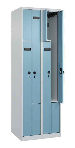C+P Z-Spind Evolo PLUS, 4 Fächer, 1850x600x500mm, 7035/0010, Drehriegel, 049003-204 S10004