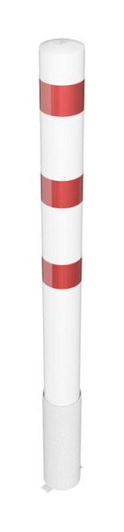 Schake Stahlrohrpoller Ø 152 x 3,2 mm herausnehmbar, ohne Verschluss feuerverzinkt / weiß beschichtet, Gesamtlänge: 2000 mm, 40152HB