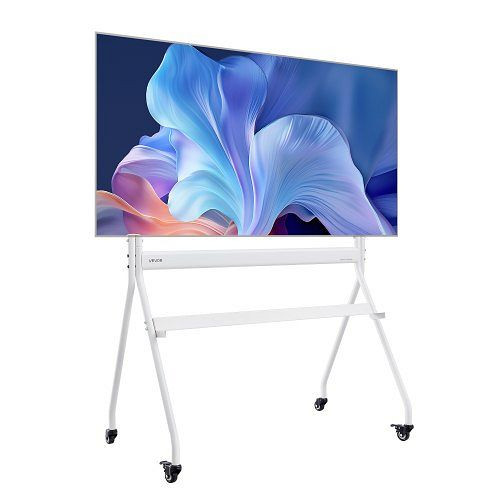 VEVOR rollbarer TV-Ständer für 889–2540 mm Fernseher bis 90 kg, mit Regal, Max. VESA 800 x 600 mm, für Wohnzimmer/Büro, TYSDLDDSJZJZXEGLK001V0