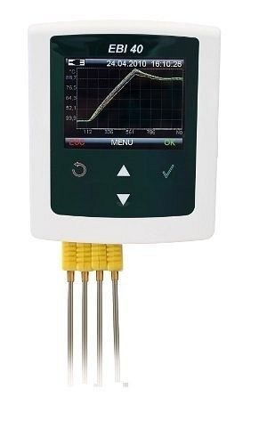 ebro EBI 40 TC-02 Mehrkanal Temperaturlogger für Thermoelement-Fühler Typ K, 1340-6401