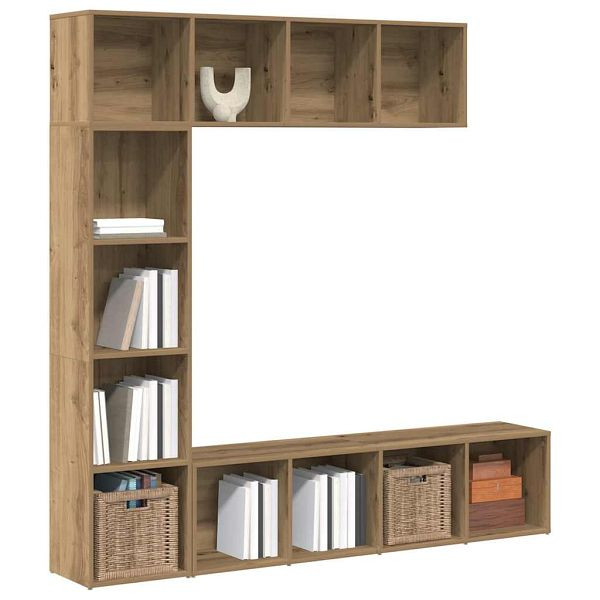 vidaXL Buchschränke 3 Stück Artisan Eiche Holzwerkstoff, 3328550