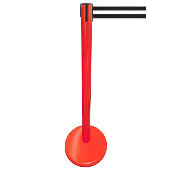 Stein HGS Personenleitsystem -P-Line Future-, Metall/ rot, schwarz/weiß waagerecht (geblockt), mit Sicherheitsverschluss (selbstlösend), 15697-0403