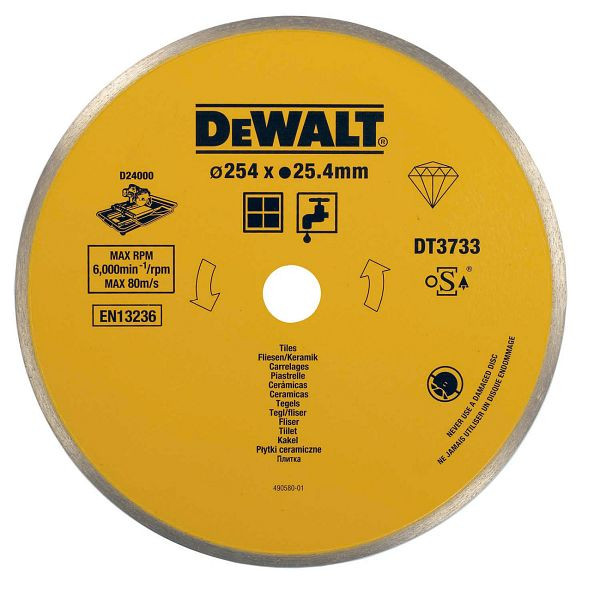 DeWalt Diamanttrennscheibe Eco4 250mm, für Stationär-Fliesensägen, DT3733-XJ
