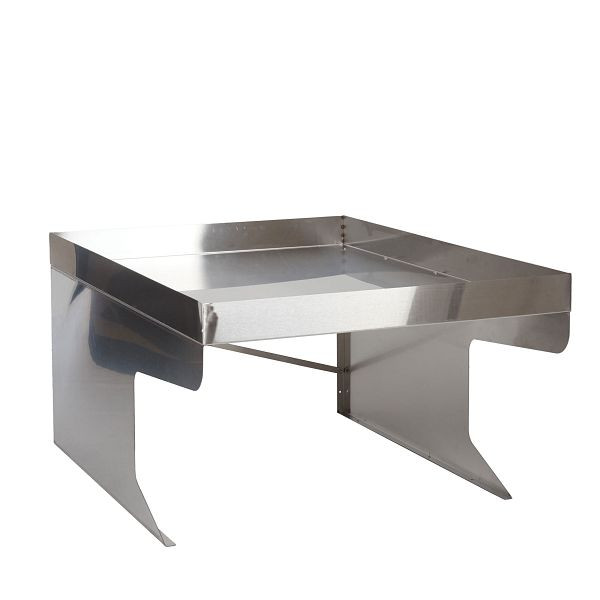 Mendler XL Mähroboter-Garage mit Pflanzkasten HWC-G60, Dach Unterstand für Rasenmäher, Metall 47x70x100cm, Edelstahl, 96823