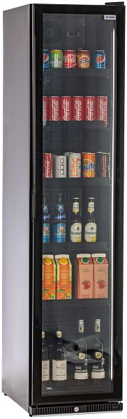 KBS Glastürkühlschrank 327 G Slim schwarz, 302328, 4059395060652