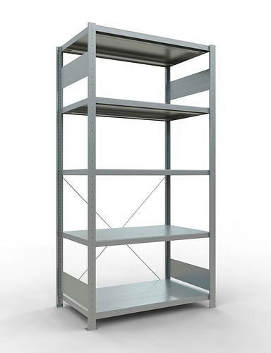 Schulte Fachbodenregal, Grundfeld, 5 Lagerebenen, Kreuzstrebe, Fachlast 250 kg, 1060 x 636 x 2000 mm, 278749