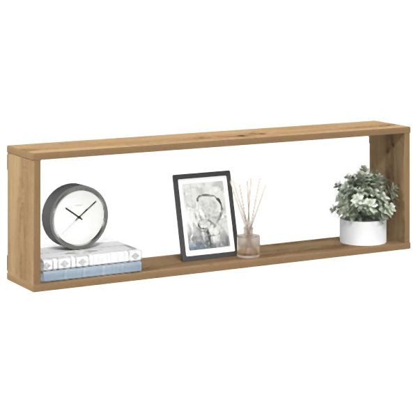 vidaXL Würfel-Wandregale 4 Stück Artisan-Eiche 100x15x30 Holzwerkstoff, 856585