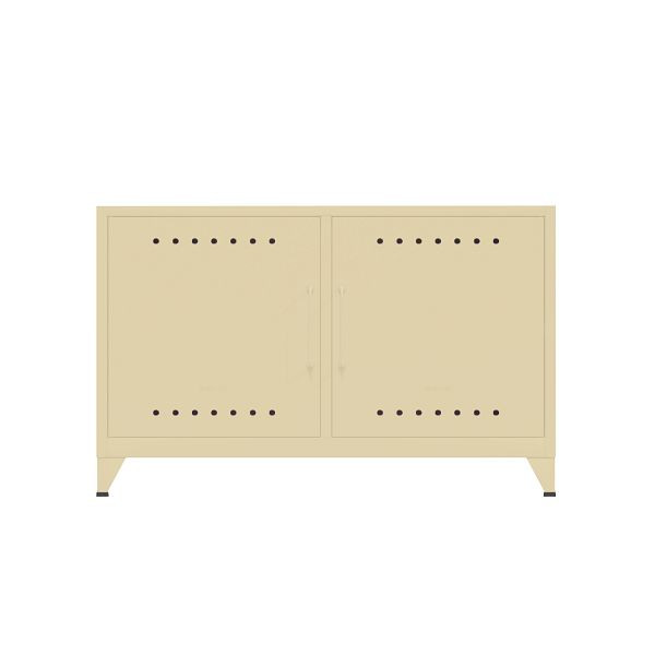 Bisley Fern Sideboard, inkl. 1 festen Fachboden, Kabeldurchlass und Klett-Halter, 606 creme, FERCAB606