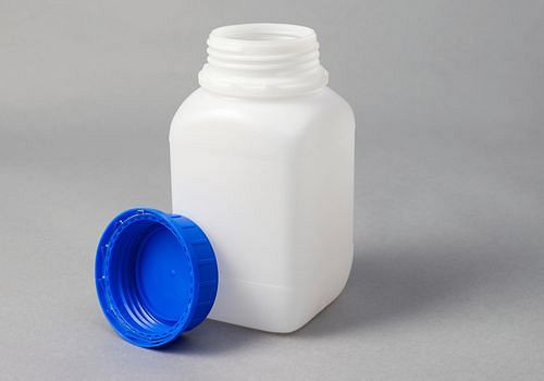 DENIOS Weithalsflaschen aus HDPE, eckig, natur-transparent, 1500 ml, UN, VE: 6 Stück, 257565