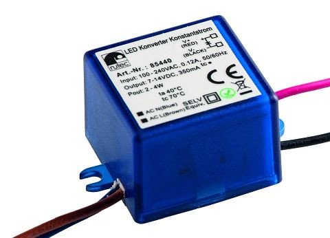 rutec LED-Konverter 350 mA 2W-4W 7-14V 100-240V AC, 85440