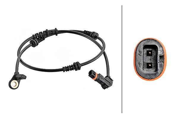 HELLA Sensor, Raddrehzahl, 2-polig, Kabel: 750mm, 6PU 230 048-261