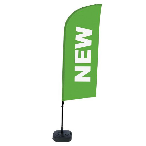 Showdown Displays Beachflag Alu Wind Komplett-Set Neu Grün Englisch ECO, BFAW310-WT21-I83ECO