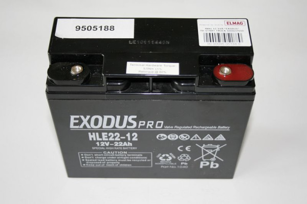 ELMAG Akku 12 Volt 'EXODUS' für START TRUCK 5000/2500 (2200/4400) (2x) und START BOOSTER 2500 (2200) (1x), 9505188