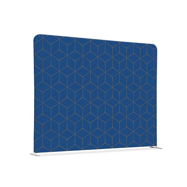 Showdown Displays Textil Raumteiler 150-150 Doppel Hexagon Blau-Braun, ZWSE150-150SSK-DSI14